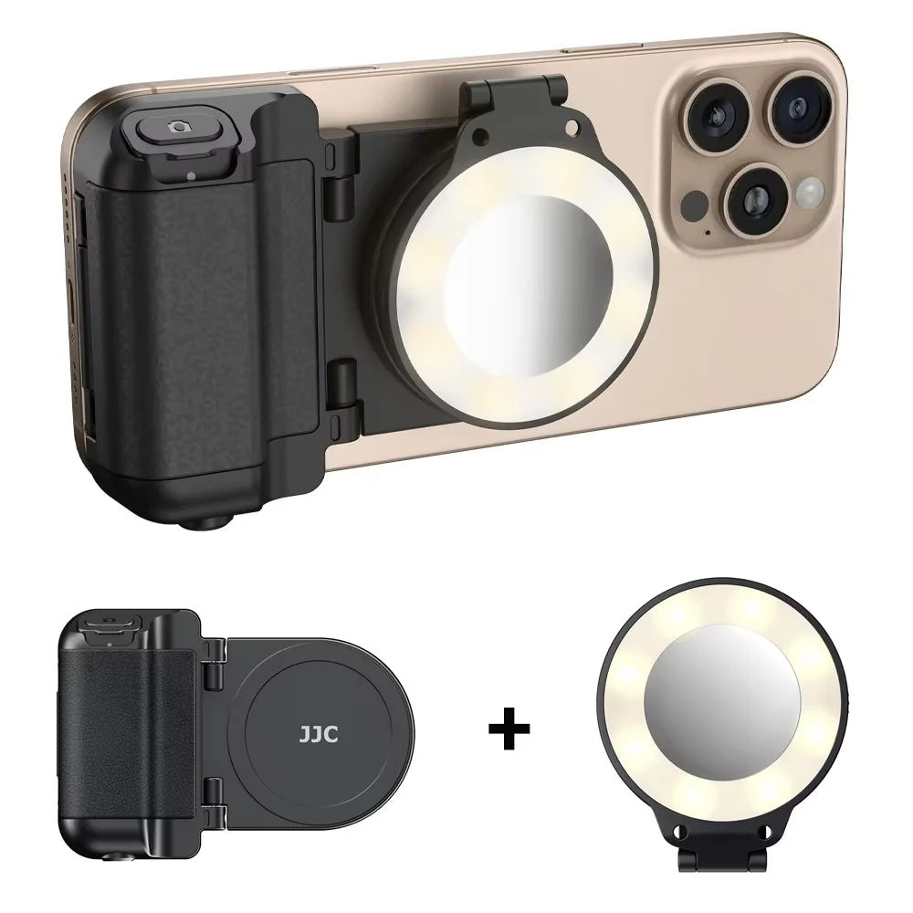 JJC Magnetic Snapgrip Phone Camera Shutter Hand Grip Smartphone Holder Wireless Shutter Remote Handle for Iphone 16 15 Samsung S