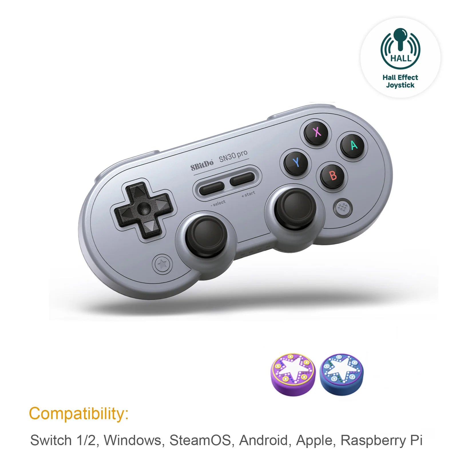 8Bitdo SN30 Pro Bluetooth Wireless Gaming Controller with  Effect for Switch 2 Macos Android Raspberry Pi Windows Steam Deck
