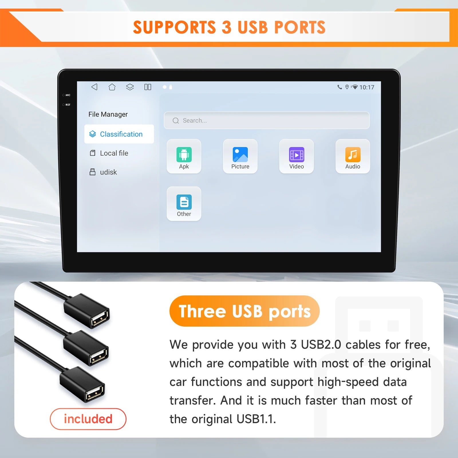 10.1" Car Android Intelligent System for Renault Kangoo 2019 - 2025 Radio Multimedia Player Carplay 4G WIFI GPS 360 Camera