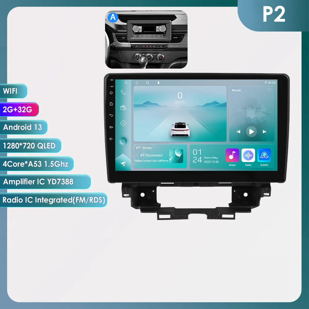 10.1" Car Android Intelligent System for Renault Kangoo 2019 - 2025 Radio Multimedia Player Carplay 4G WIFI GPS 360 Camera