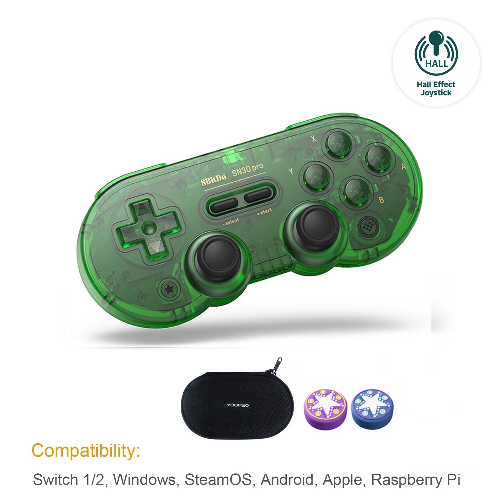 8Bitdo SN30 Pro Bluetooth Wireless Gaming Controller with  Effect for Switch 2 Macos Android Raspberry Pi Windows Steam Deck