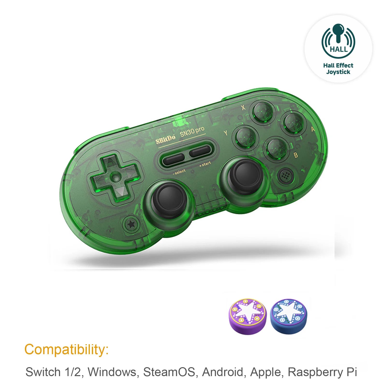 8Bitdo SN30 Pro Bluetooth Wireless Gaming Controller with  Effect for Switch 2 Macos Android Raspberry Pi Windows Steam Deck