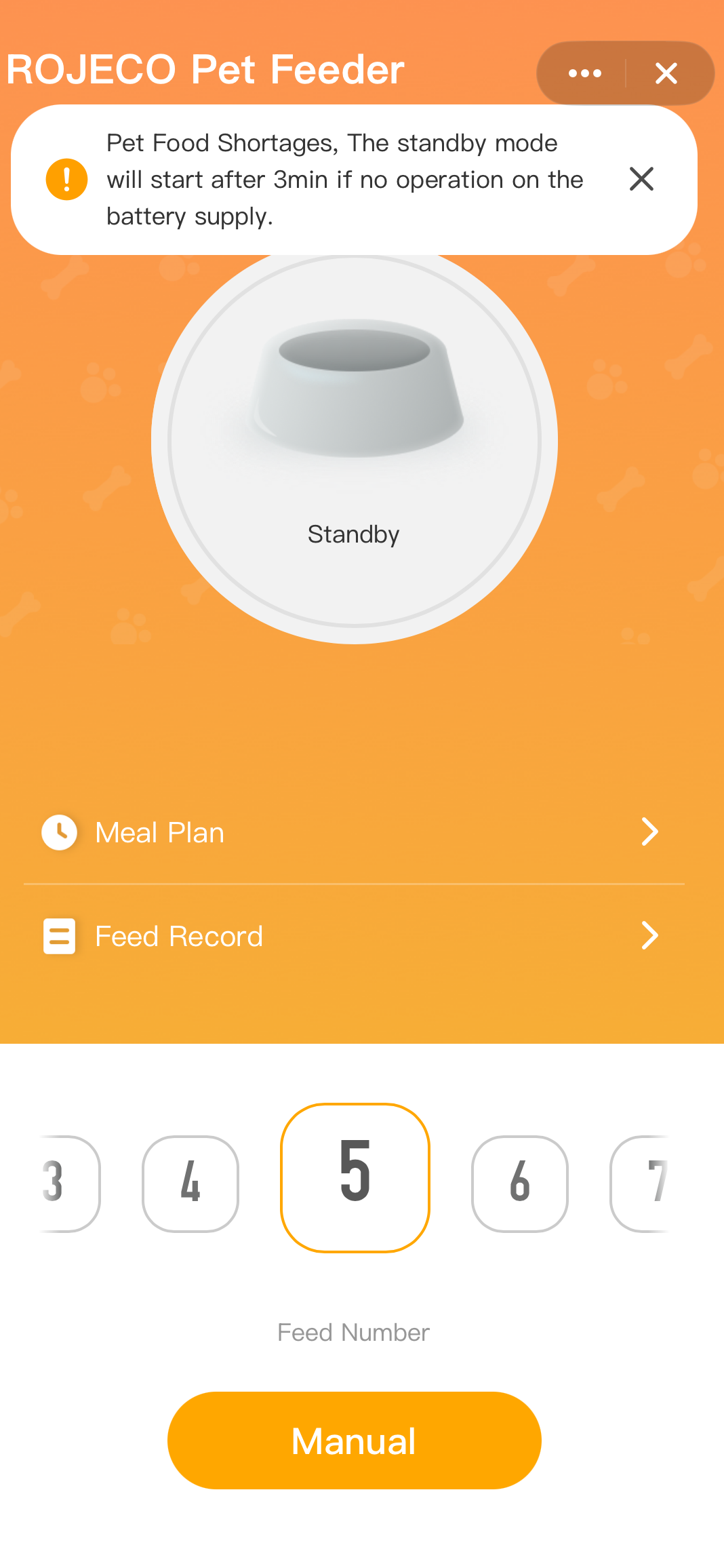 ROJECO fôrautomat 4 L med WiFi og app for katt og hund