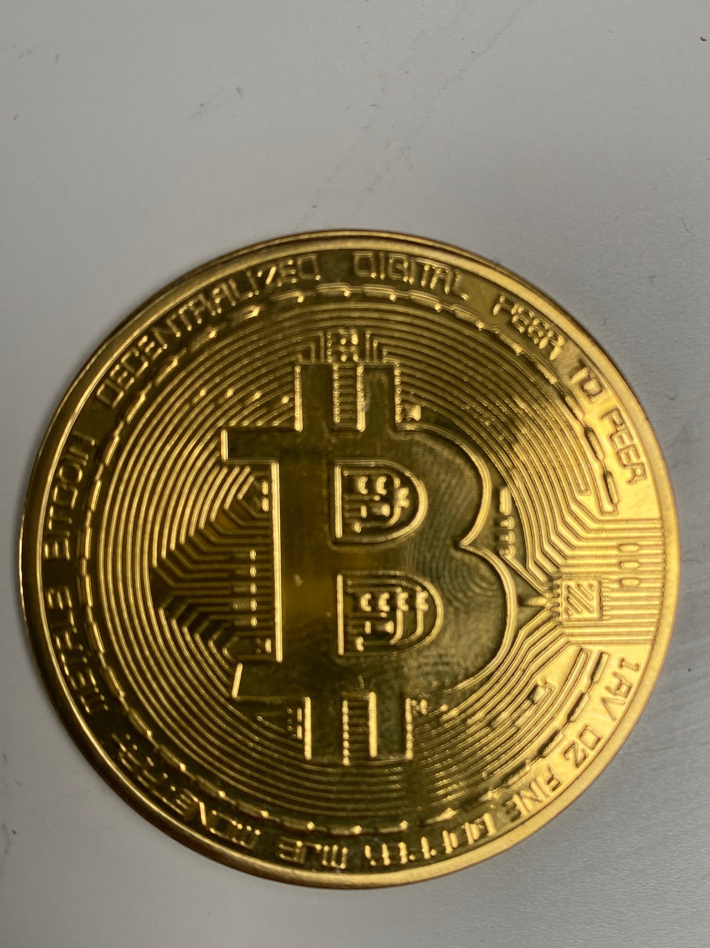 Bitcoin Minnemynt – Fysisk Samlermynt med Gullbelegg