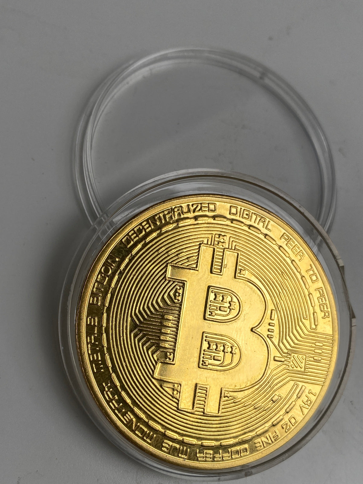 Bitcoin Minnemynt – Fysisk Samlermynt med Gullbelegg