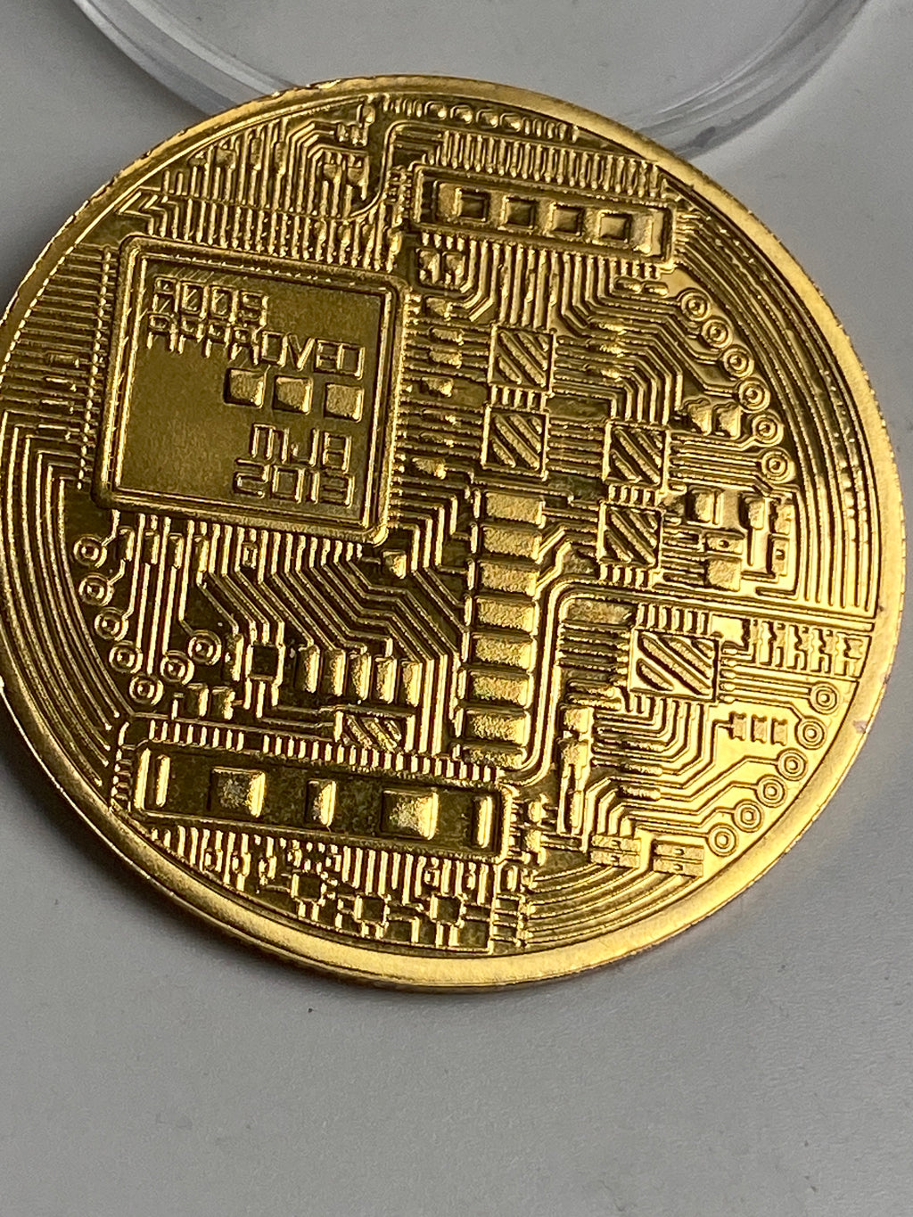 Bitcoin Minnemynt – Fysisk Samlermynt med Gullbelegg