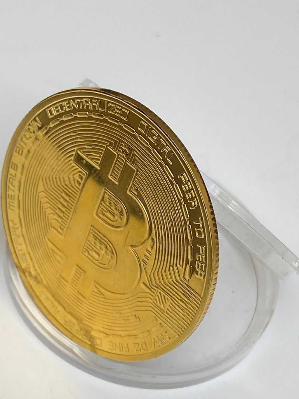 Bitcoin Minnemynt – Fysisk Samlermynt med Gullbelegg