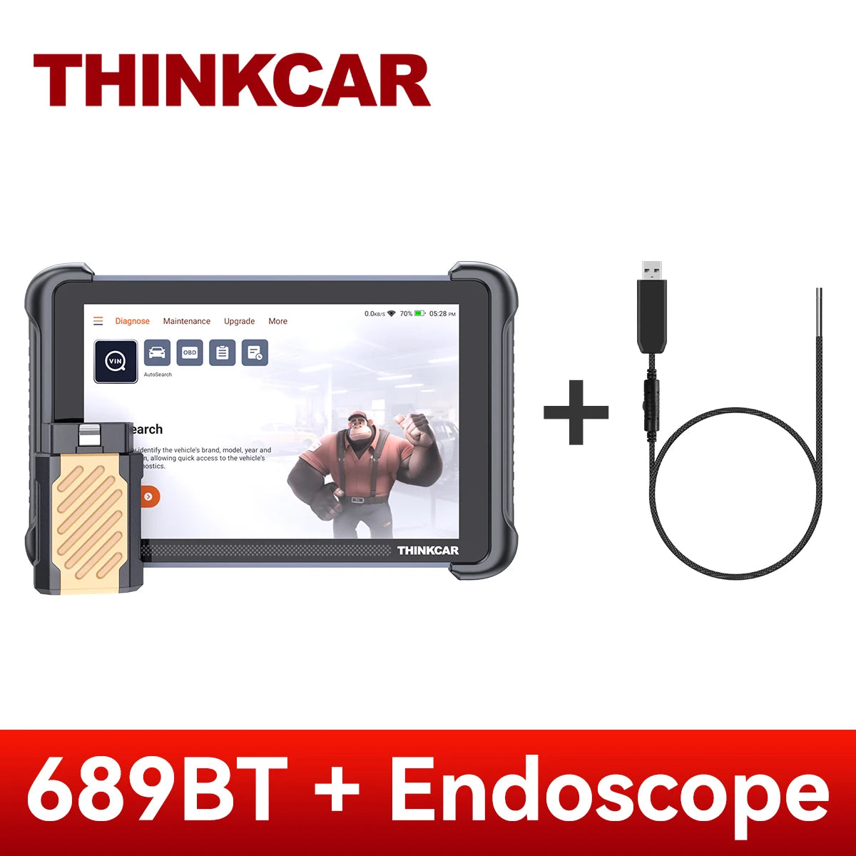 THINKCAR THINKSCAN 689BT – OBD2 Diagnoseverktøy med Nøkkelprogrammering, ECU Coding, CANFD og DOIP