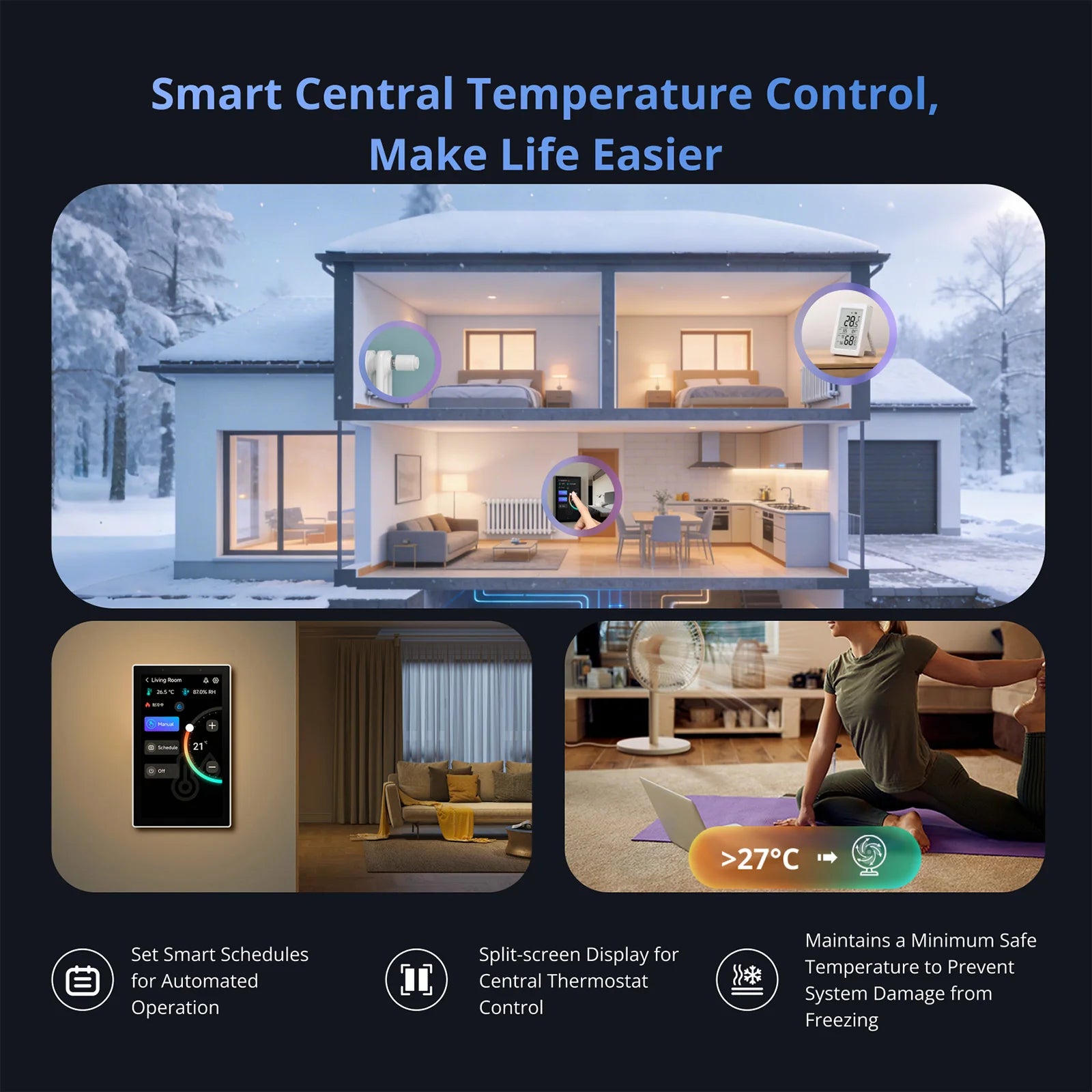 SONOFF NSPanel Pro 120 – Smart Hjemkontrollpanel med Termostat, Zigbee og WiFi