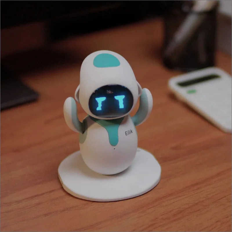 Eilik – Interaktiv Skrivebordsrobot med Følelser | Robotkjæledyr for Barn og Voksne - (1 eller 2 stk)
