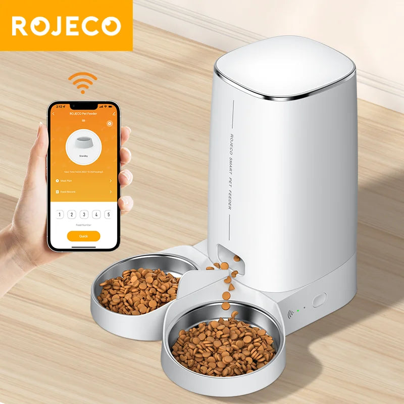 ROJECO Automatisk Kattematmaskin 4L – WiFi-styrt med App