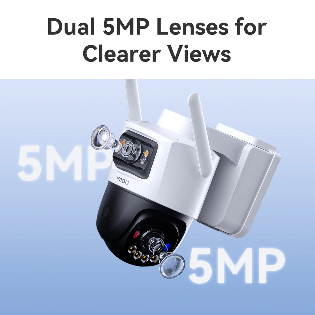 IMOU AOV Dual 10MP – Solcelledrevet 4G/WiFi PTZ Sikkerhetskamera med Dobbel Linse