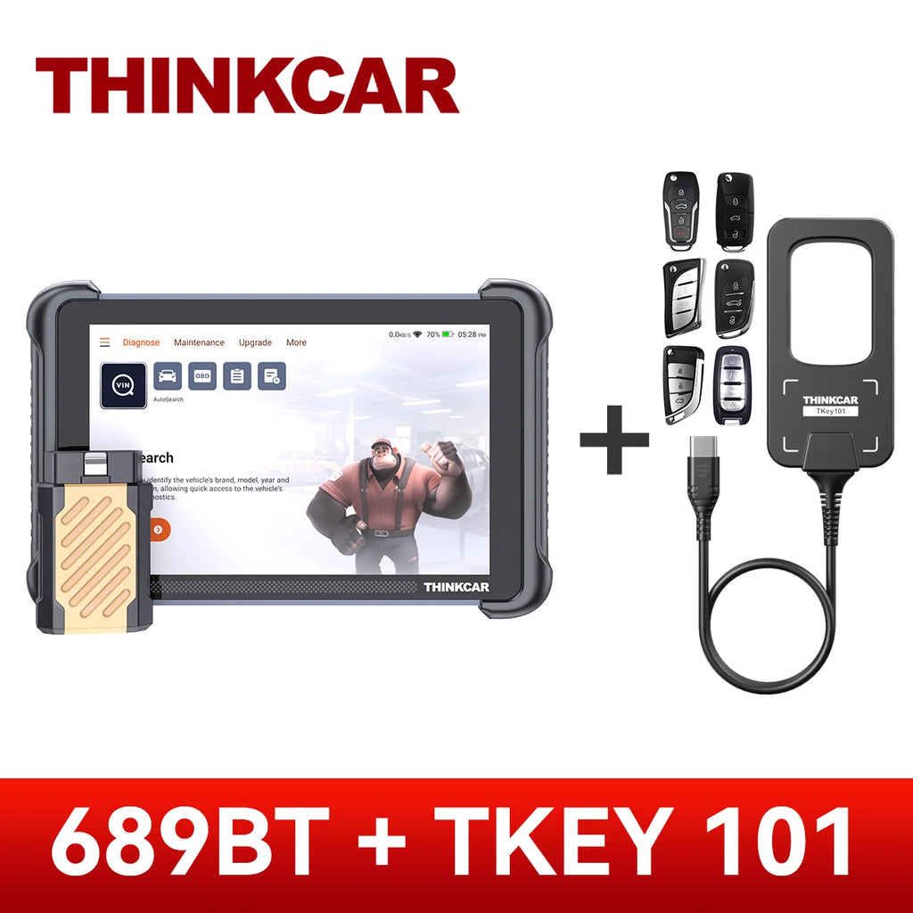THINKCAR THINKSCAN 689BT – OBD2 Diagnoseverktøy med Nøkkelprogrammering, ECU Coding, CANFD og DOIP