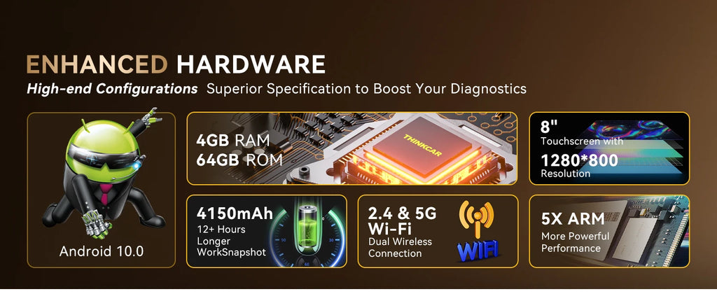 THINKCAR THINKSCAN 689BT – OBD2 Diagnoseverktøy med Nøkkelprogrammering, ECU Coding, CANFD og DOIP