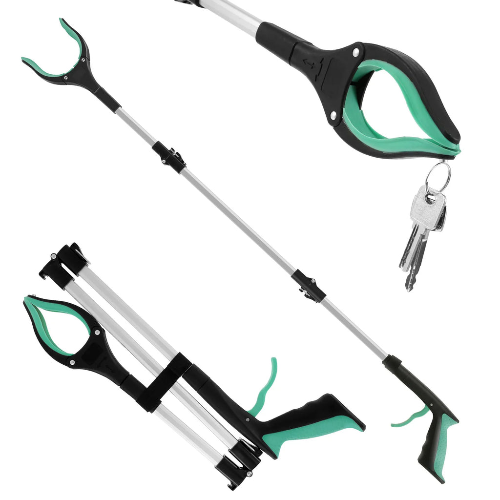 Sammenleggbar Søppelplukker med 360° Roterende Klype – 109 cm, Sklisikre Kæver, Hjelpemiddel for Eldre og Funksjonshemmede