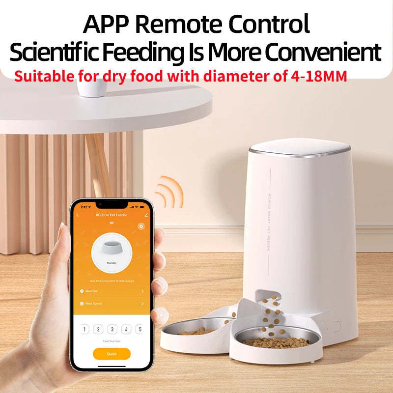 ROJECO Automatisk Kattematmaskin 4L – WiFi-styrt med App