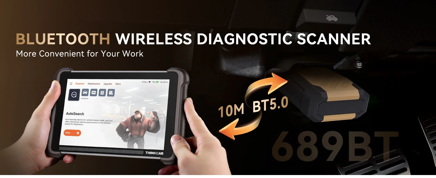 THINKCAR THINKSCAN 689BT – OBD2 Diagnoseverktøy med Nøkkelprogrammering, ECU Coding, CANFD og DOIP