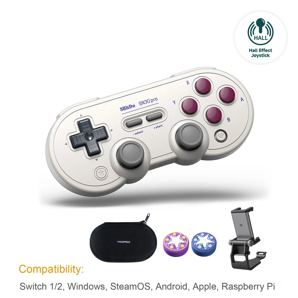 8Bitdo SN30 Pro Bluetooth Wireless Gaming Controller with  Effect for Switch 2 Macos Android Raspberry Pi Windows Steam Deck