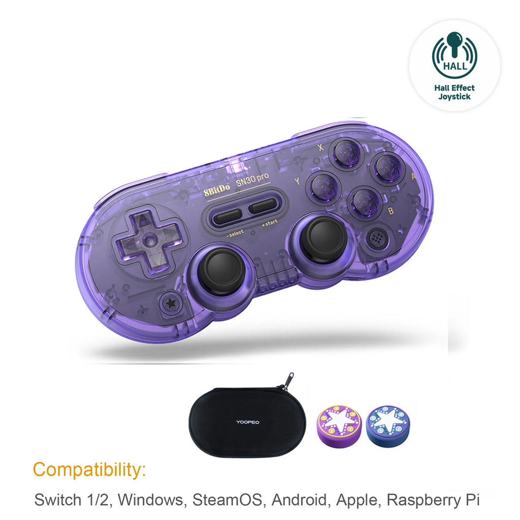 8Bitdo SN30 Pro Bluetooth Wireless Gaming Controller with  Effect for Switch 2 Macos Android Raspberry Pi Windows Steam Deck